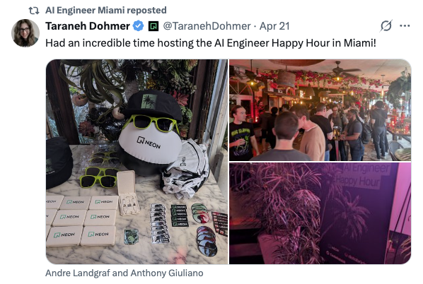 Taraneh Dohmer on hosting the AI Engineer Happy Hour in Miami