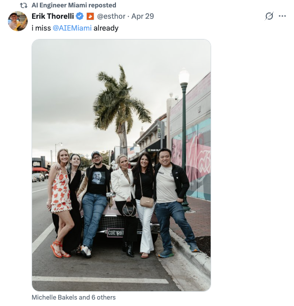 Erik Thorelli missing AI Engineer Miami