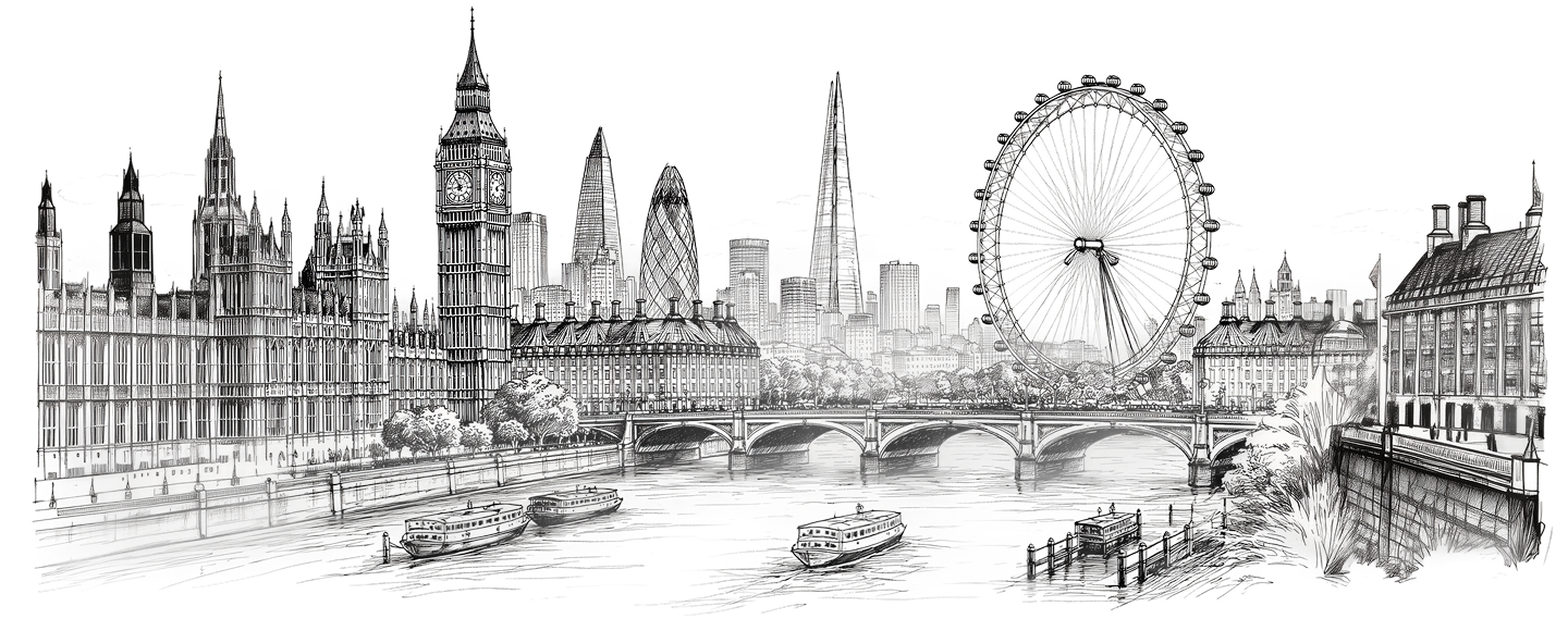 AI Engineer Europe 2026 - London Skyline Illustration
