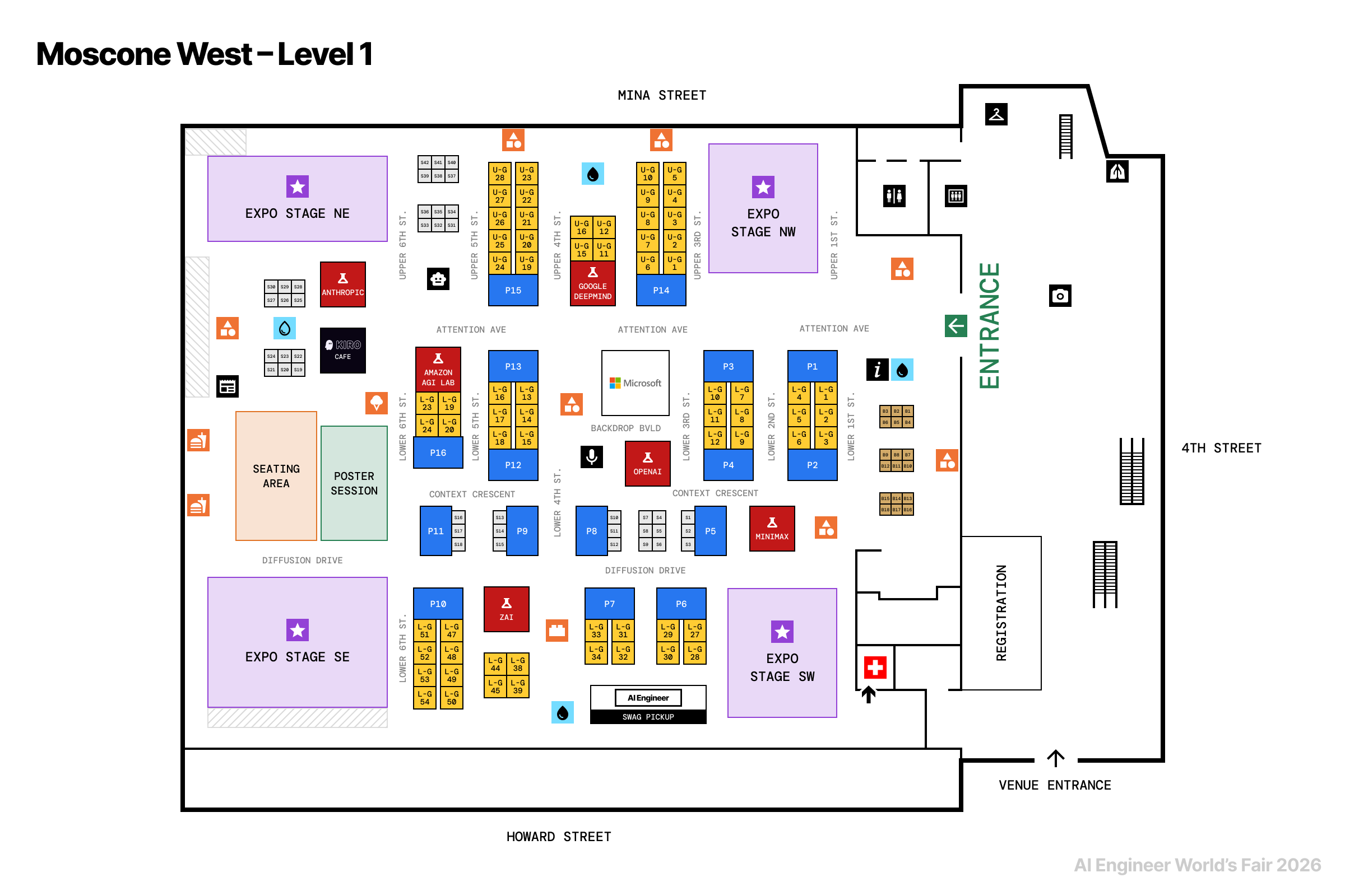 Moscone West Level 1 — Expo & Registration